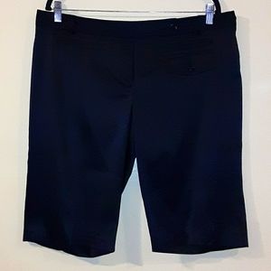 SATIN BLACK SHORTS BERMUDAS